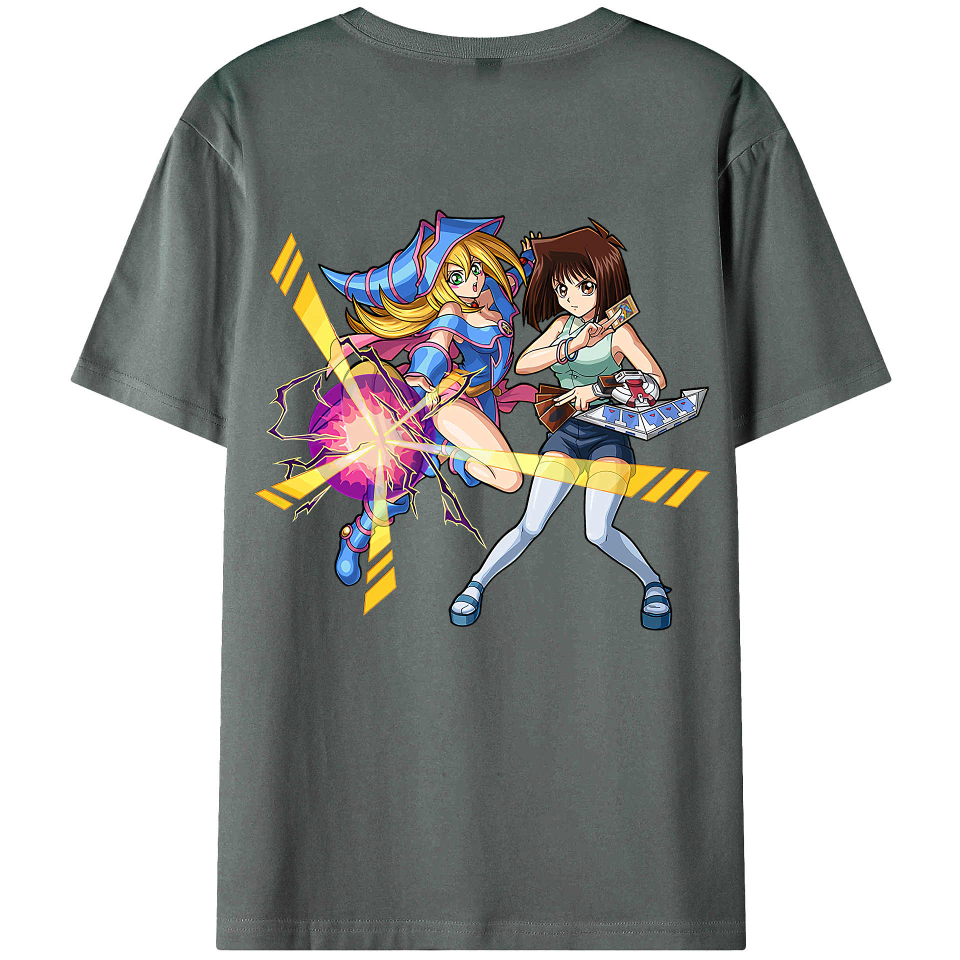 （画像用） 遊☆戯☆王 Yu-Gi-Oh! 綿100％ メンズ半袖Tシャツ（バックプリント） 通気性
